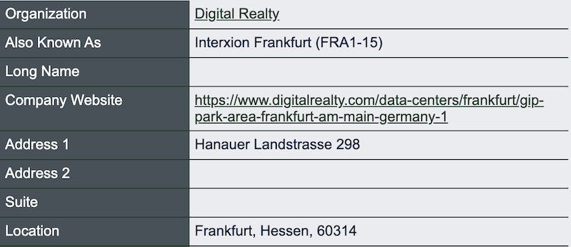 Hessen is sometimes included with addresses in Frankfurt