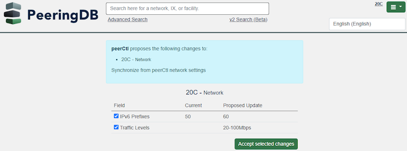 Web UI for proposed updates from a source of truth