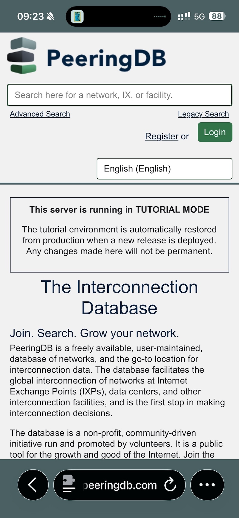 Tutorial server on mobile