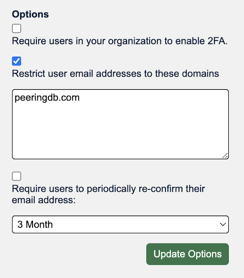 User Policy Controls