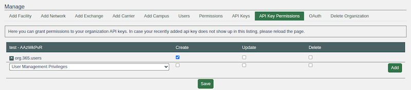 Add users permission