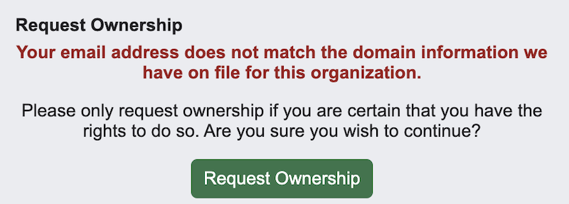 still request ownership